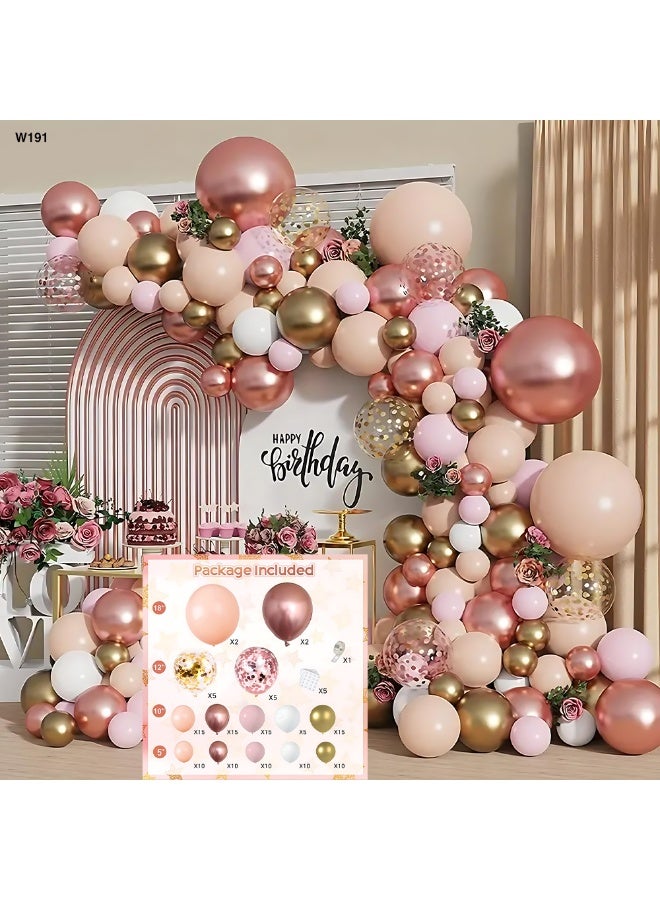 139-pcs Decorative Balloon Arch Garland Set - Perfect for Graduation Baby Shower Wedding Birthday Bachelorette Party - Image 3