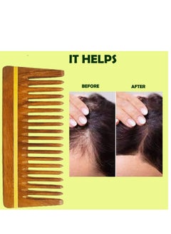 Rufiys Pure Neem Wooden Comb for Women & Men | Neem Wood Comb for Hair Growth | Wide Tooth Hair comb | Dandruff Comb - pzsku/Z338A82E127D911D6B4D1Z/45/_/1732354058/076befde-c345-4a0d-89d3-6e58ba1a6ce9