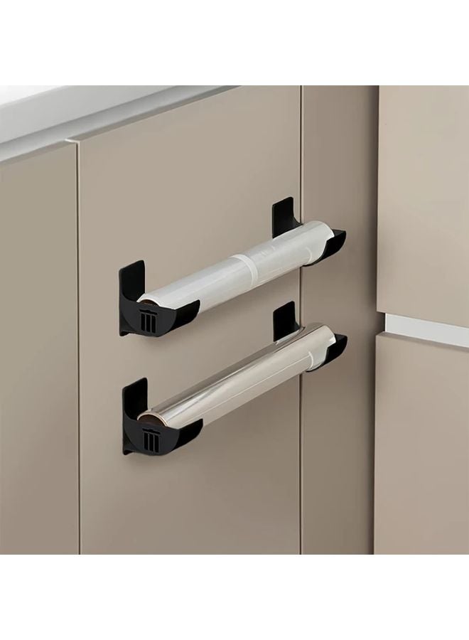 4pcs White Kitchen Storage Racks Adhesive Backing Organizer For Cabinet Refrigerator - Image 5
