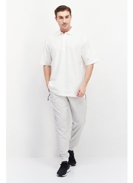 Greg Norman Men Regular Fit Textured Short Sleeve Polo Shirt, White  - Image 2