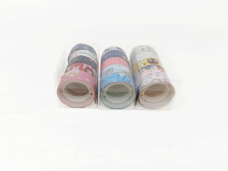 Generic Geeta Store Multicolor Washi Tape Set Decorative Masking Paper Tape for Scrapbooking Planners Gift Wrapping DIY Crafts Pack of 5  - Image 4