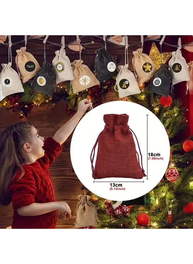 10 Pcs Reusable Linen Gift Bags 5 Sizes Drawstring Jewelry Pouches Wedding Christmas - Image 3