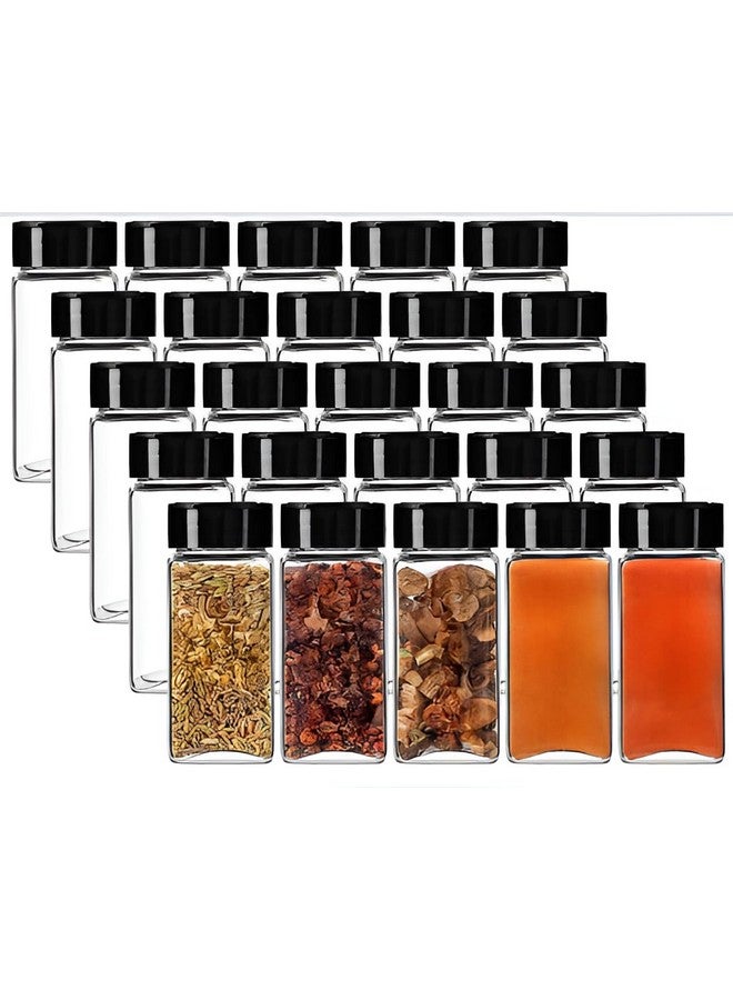 WHISKET - 120 Ml Each Bottle| Spice Jar with Black Sifter Two Sided Sifter Cap, Small Seasoning Bottles for Masala,Salt,Herbs, Sugar, Pepper.(12) - Image 1