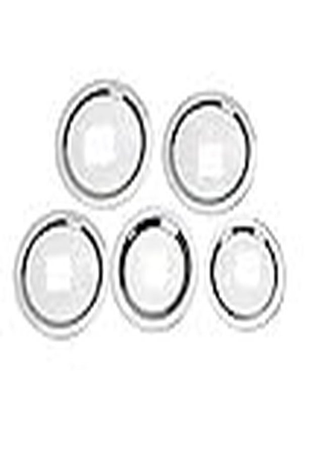 Stainless Steel Heavy Gauge Ciba/Lids/Tope/Cheeba Cover Set of 5 Pcs (12.3cm, 13.8cm, 15.5cm, 16.7cm, 18.5cm), Silver - Image 5