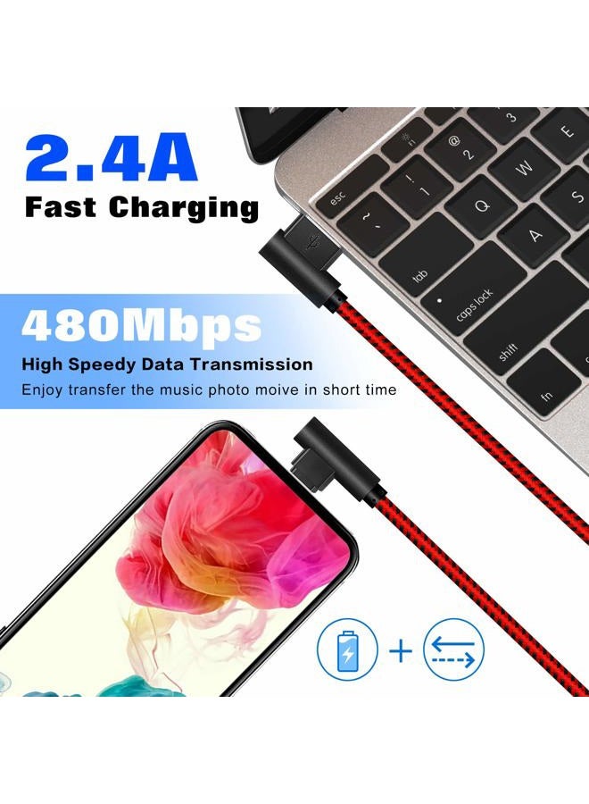 APFEN 90 Degree [3-Pack] 10FT/3M Heavy Duty iPhone Gaming Charger Cable Compatible with iPhone Xs Max/XS/XR/7/7Plus/X/8/8Plus/6S/6S Plus/SE (Black Red, 10FT) - Image 3