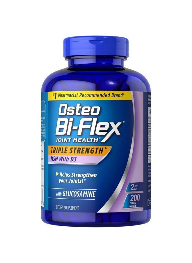 Osteo Bi-Flex Osteo Bi Osteo Bi Flex Supplement Glucosmine 1500 Mg Vitamin D 1000Iu Tablet(200Count) 200Count  - Image 1