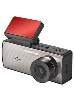 Powerology Dual Recording Dash Camera with 3.16" LCD Screen / Parking Monitor / Loop Recording / 150° 4-Lane View / Collision Detection / Built-in MIC and Speaker / 2k Front Camera / FHD Rear or Inside Camera - Black  - Image 4