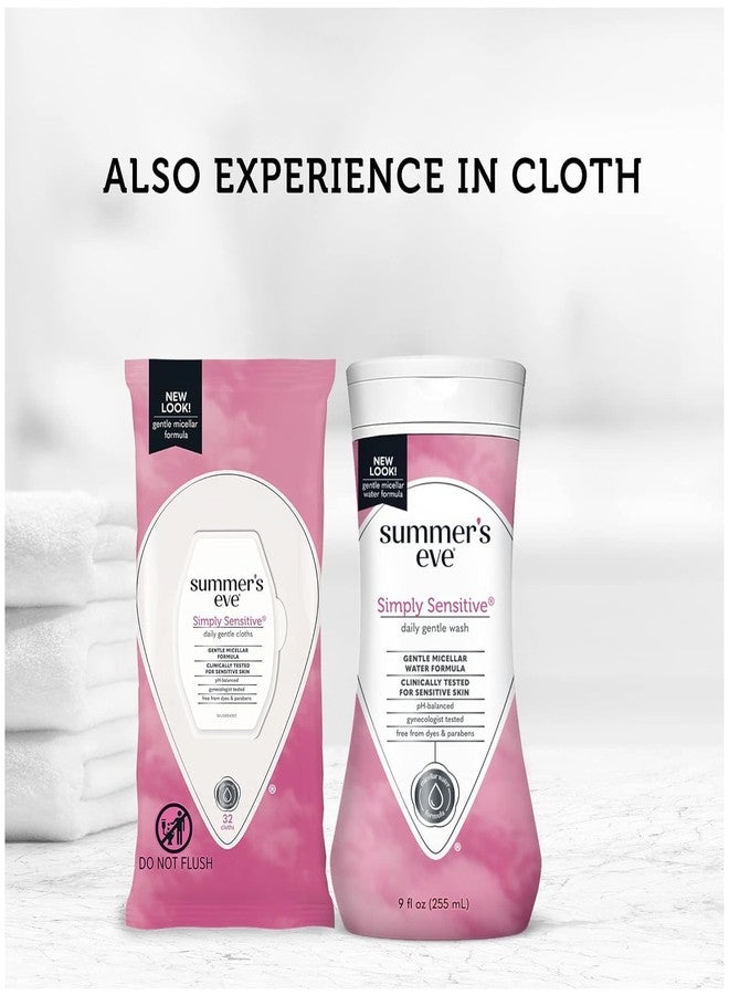 Summer's Eve Summer’s Eve Simply Sensitive Feminine Cleansing Wash, Daily Gentle Intimate Wash, Removes Odor, pH Balanced, Hypoallergenic for Sensitive Skin, 9 Ounce (Pack of 8 - Image 5