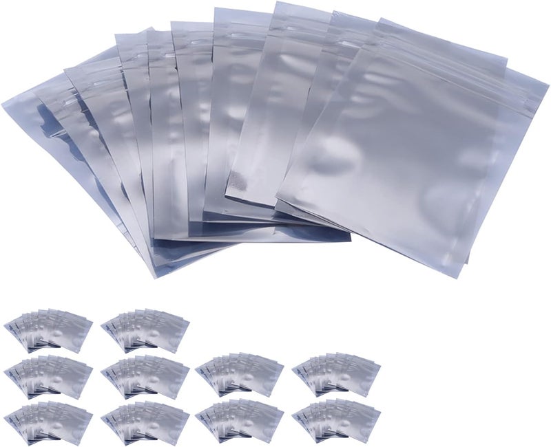 YWBL-WH Anti-static Storage Bag 100 Pieces Resealable Anti-Static Bags Small Size for HDD Motherboard and Electronic Device 6 Cm X 9 Cm / 2.36 Inches X - Image 3