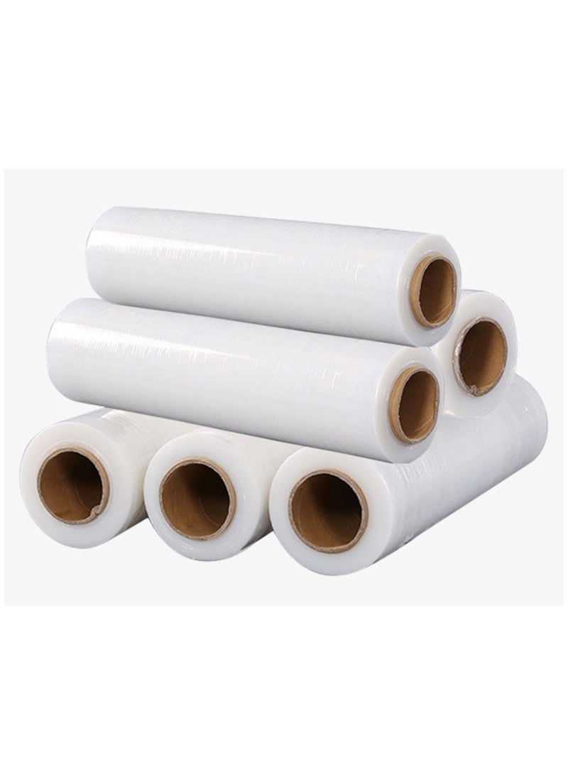 Generic 6-Piece Stretch Wrapping Film Rolls 2.5 Kg, Clear, 50 cm Length  - Image 1
