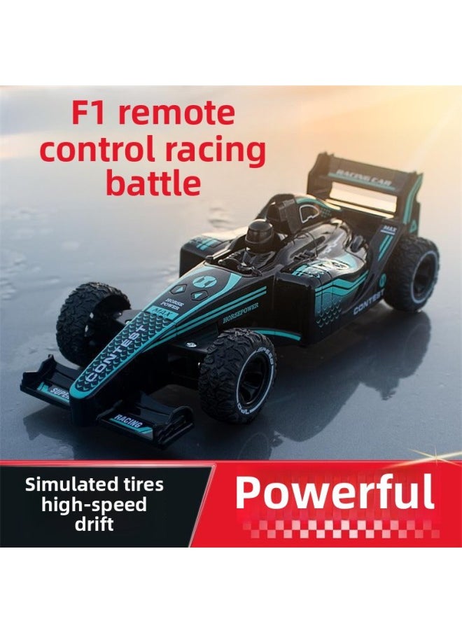 Generic F1 Mini Formula Racing Rechargeable Professional Drift Electric Remote Control Car Fall-resistant Children's Sports Car Children's Toy-Color:Formula F1 Remote Control Car [vitality Yellow]]-Proportion:(Charging) A Set Of Rechargeable Battery + Fifth Battery + Screwdriver  - Image 2