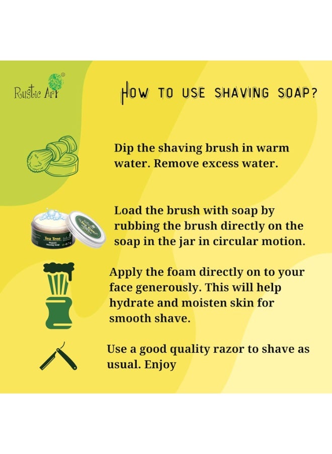 راستيك أرت صابون حلاقة عضوي بخلاصة شجرة الشاي من روستيك آرت - 50 جم - Image 3