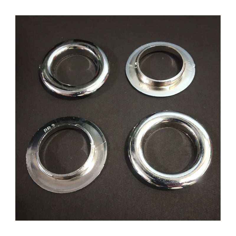 Shuttle SHUTTLE Curtain Rings/Eyelets Shiny Silver Plastic Eyelet with Lock (Suitable for 1 inch rods) (25)  - Image 2