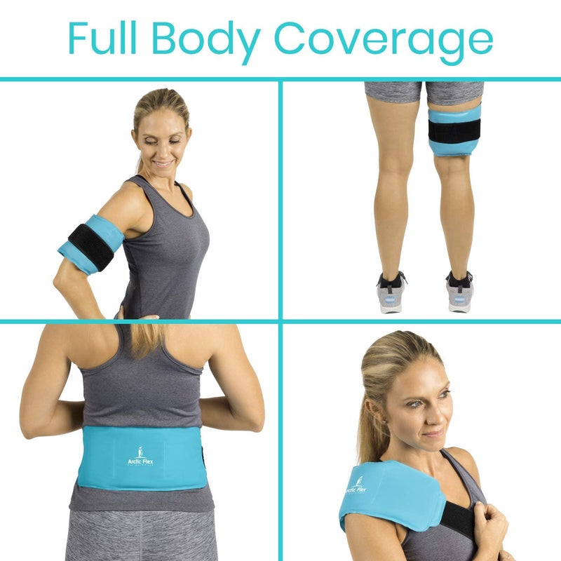 Arctic Flex Reusable Hot & Cold Gel Ice Pack Wrap with Strap - Hot & Cold Therapy Gel Ice Pack Wrap for Injuries, Pain, Shoulder, Knee, Back, Elbow & Foot - Flexible Wrap Around Cold Pack & Compress - Image 3