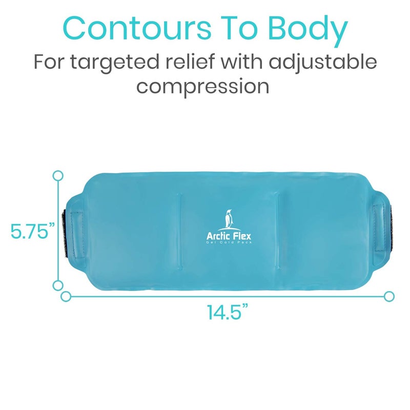 Arctic Flex Reusable Hot & Cold Gel Ice Pack Wrap with Strap - Hot & Cold Therapy Gel Ice Pack Wrap for Injuries, Pain, Shoulder, Knee, Back, Elbow & Foot - Flexible Wrap Around Cold Pack & Compress - Image 5