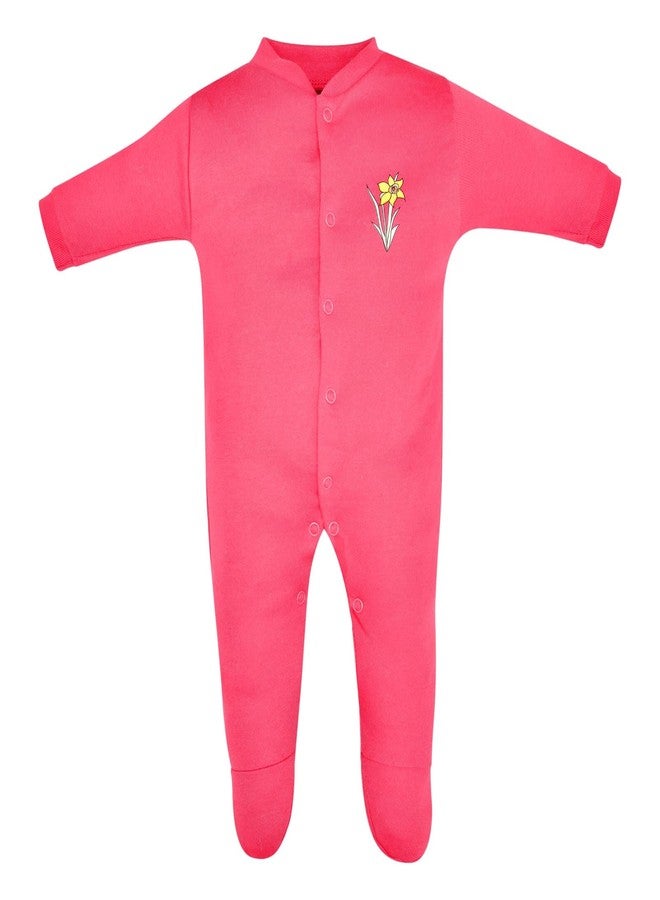 Magic Town® 100% Hosiery Cotton Unisex Romper for Kids and Infants Set of 3 (Pink) (6-9 Months) - Image 4