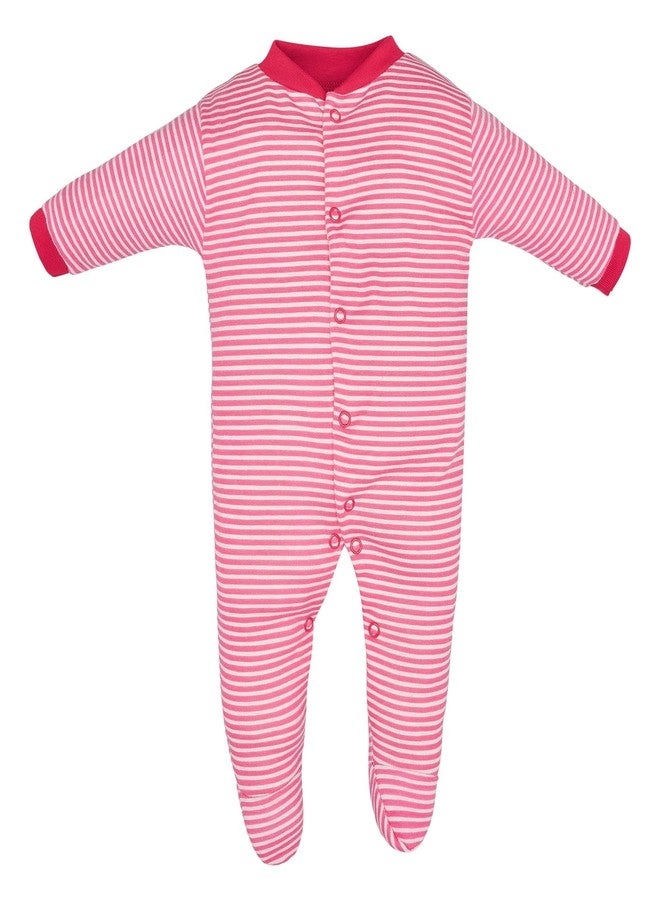 Magic Town® 100% Hosiery Cotton Unisex Romper for Kids and Infants Set of 3 (Pink) (6-9 Months) - Image 3