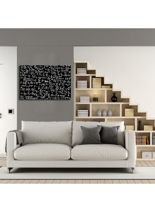 Busmko Educational Wall Art Framed Prints Canvas Black Poster Learning Physical Wall Decor Modern Picture Painting Artwork for Living Room Decor Framed Size 12x18 inch(30x45cm) - Image 5