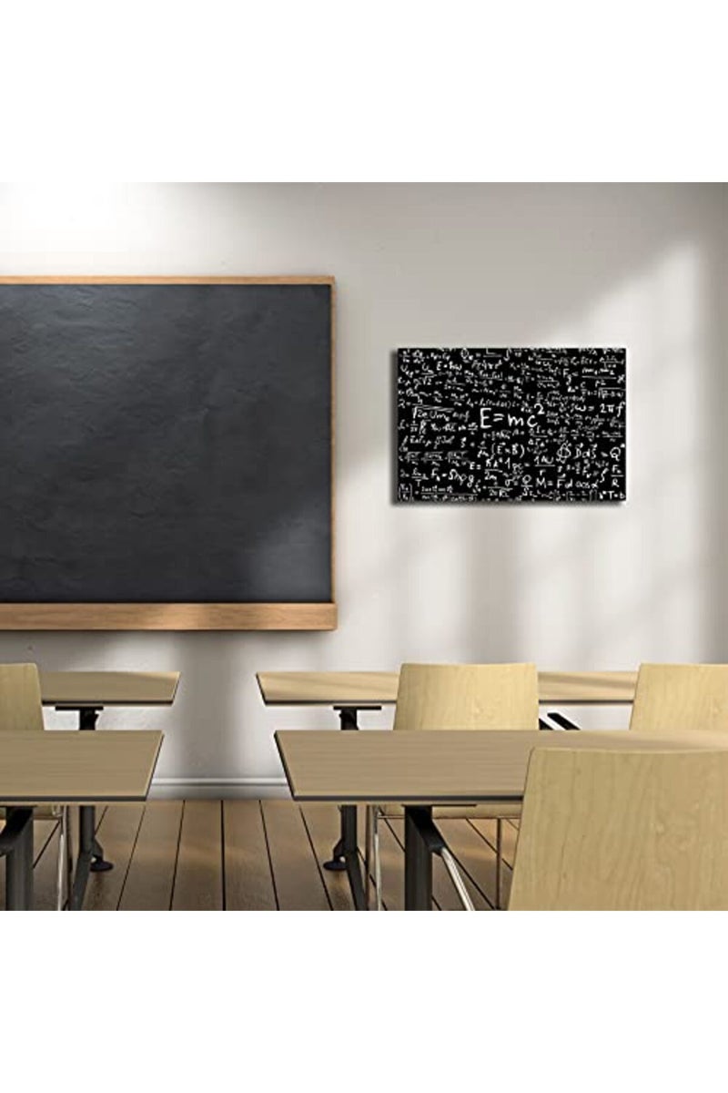 Busmko Educational Wall Art Framed Prints Canvas Black Poster Learning Physical Wall Decor Modern Picture Painting Artwork for Living Room Decor Framed Size 12x18 inch(30x45cm) - Image 4