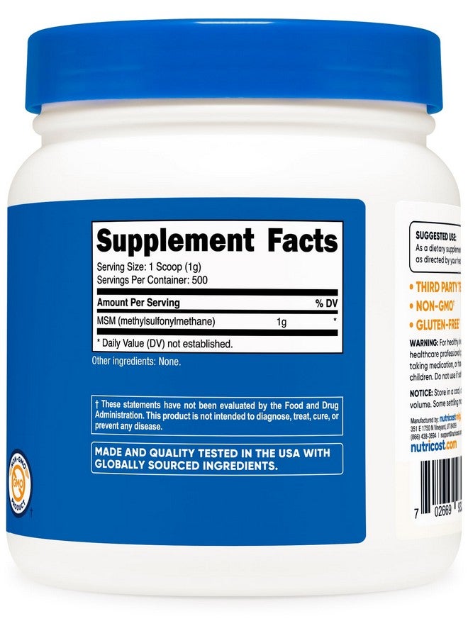 مسحوق نيوتريكوست النقي MSM 500 جرام (ميثيل سلفونيل ميثان) - Image 4