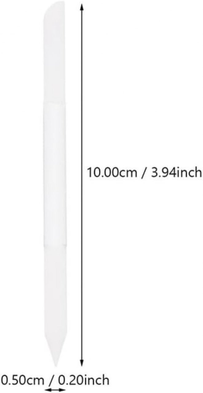 Healeved 5pcs Glass Nail Files Set 100x6mm Cylinder Shape Double-Sided Nail Buffer Manicure Tools for Natural and Cuticle Care - Image 2