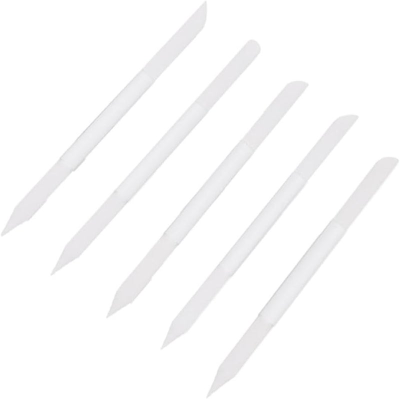 Healeved 5pcs Glass Nail Files Set 100x6mm Cylinder Shape Double-Sided Nail Buffer Manicure Tools for Natural and Cuticle Care - Image 1