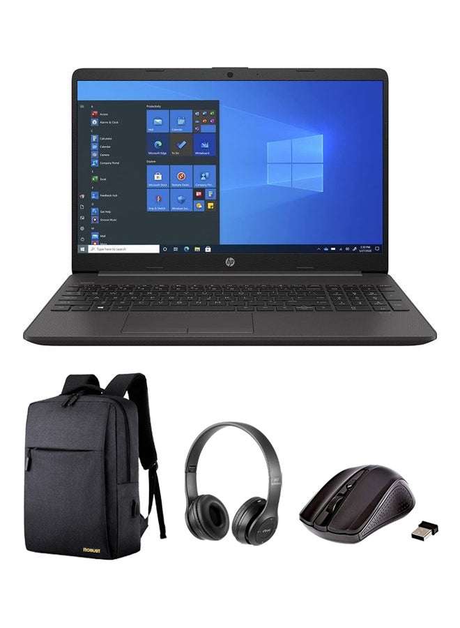 HP أحدث كمبيوتر محمول للأعمال 250 G8 لعام 2022 بشاشة مقاس 15.6 بوصة ومعالج Celeron N4020 وذاكرة وصول عشوائي سعة 4 جيجابايت ومحرك أقراص SSD سعة 128 جيجابايت ورسومات Intel UHD/نظام التشغيل Windows 11 مع حقيبة كمبيوتر محمول + سماعة رأس وماوس لاسلكيين - Image 1