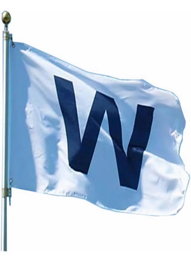 Time Roaming 3x5 Ft Chicago Wrigley Field W Win Polyester Flag with Brass Grommets - Image 1