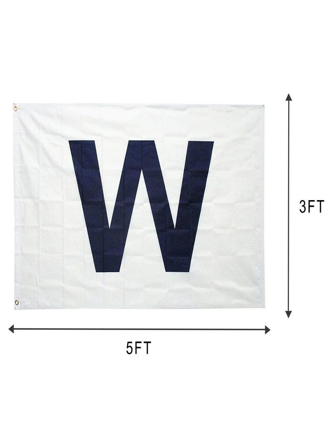 Time Roaming 3x5 Ft Chicago Wrigley Field W Win Polyester Flag with Brass Grommets - Image 2