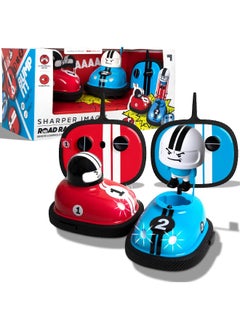 Sharper Image Sharper Image Bumper Rivals Remote Control Ejecting Bumper Cars Set (Pack of 2, Blue/Red)  - Image 2