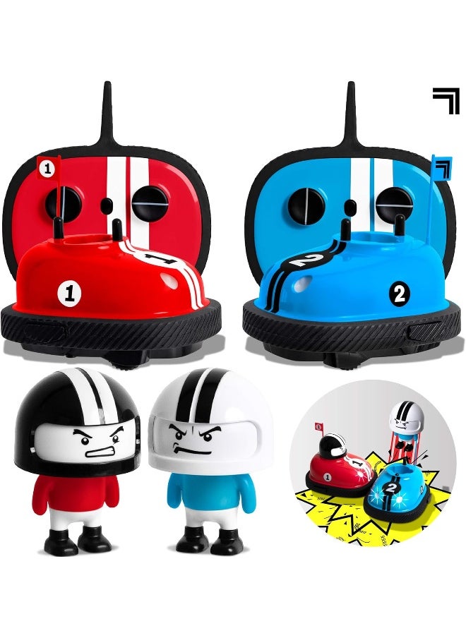 Sharper Image Sharper Image Bumper Rivals Remote Control Ejecting Bumper Cars Set (Pack of 2, Blue/Red)  - Image 3