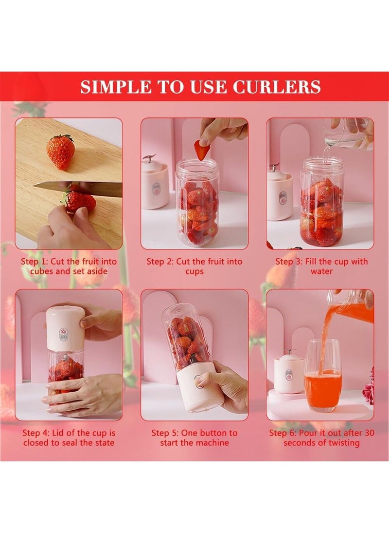 Generic - 500 ml Portable Smoothie Mixer,  Rechargeable USB Portable Blender, Mini Mixer for Smoothie, BPA-Free, Smoothie Mixer Maker for Travel, Car, Gym, Personal Baby Food - Image 1