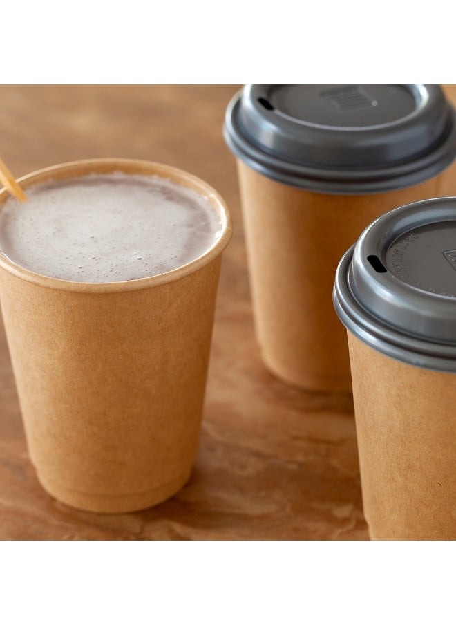 Restaurantware Restaurantware 12 Ounce Disposable Cups, Pack of 500 Double Wall Hot Cups – Lids Sold Separately, Rippled Wall and Kraft Paper Insulation, Ideal for Serving Coffee, Hot Chocolate, Tea, and More  - Image 3