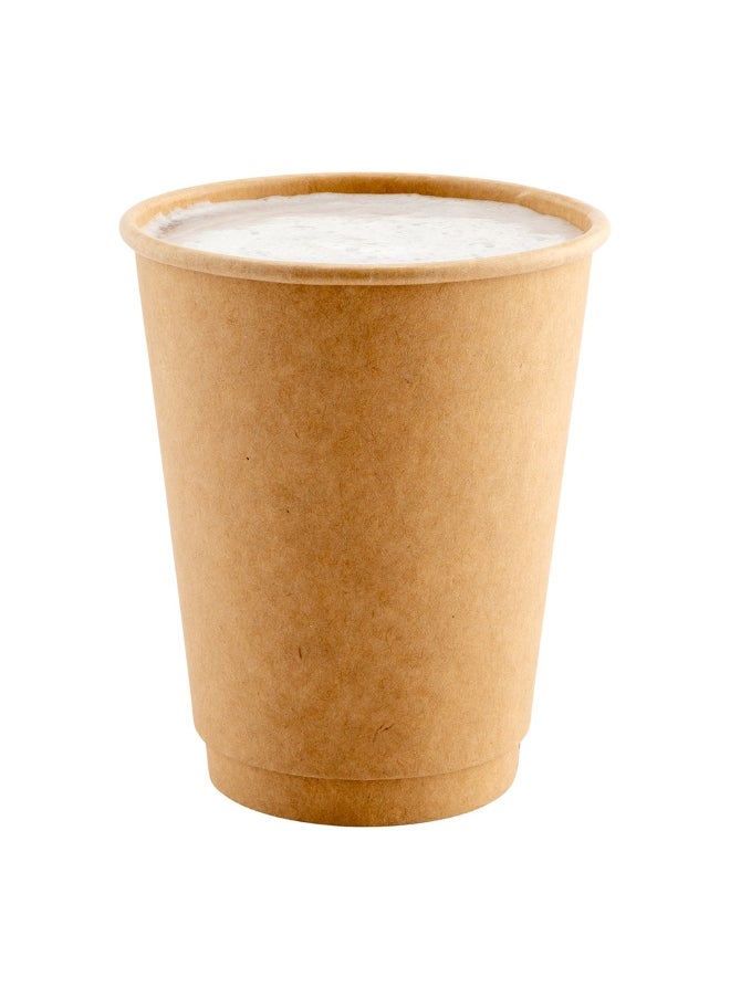 Restaurantware Restaurantware 12 Ounce Disposable Cups, Pack of 500 Double Wall Hot Cups – Lids Sold Separately, Rippled Wall and Kraft Paper Insulation, Ideal for Serving Coffee, Hot Chocolate, Tea, and More  - Image 2
