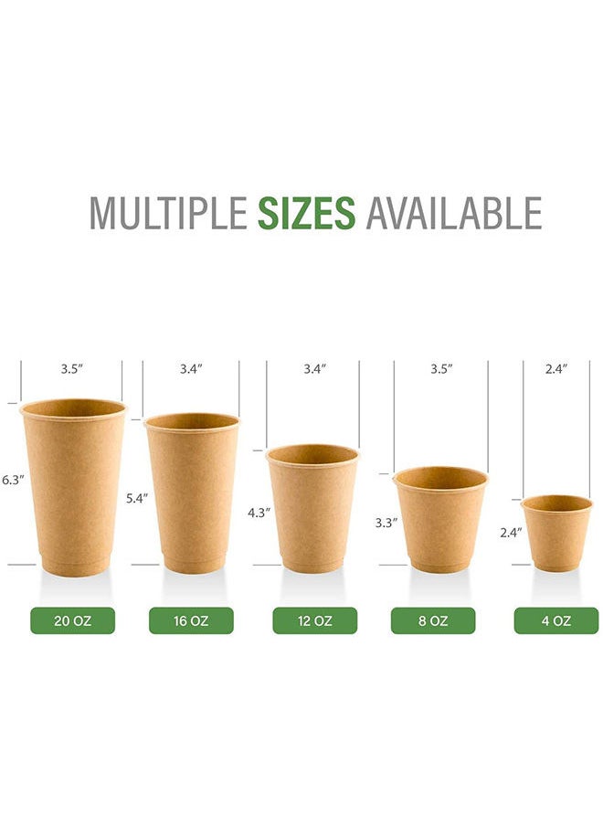 Restaurantware Restaurantware 12 Ounce Disposable Cups, Pack of 500 Double Wall Hot Cups – Lids Sold Separately, Rippled Wall and Kraft Paper Insulation, Ideal for Serving Coffee, Hot Chocolate, Tea, and More  - Image 4