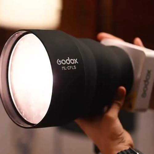 Godox ملحق فريزل سيليكون القابل للطي Godox ML-CFL5، معدل ضوء قابل للتعديل لمرايا العدسات ML-L15 و ML-L36 من Godox ML100BI ML100R، يعزز شدة الشعاع والتغطية - Image 5