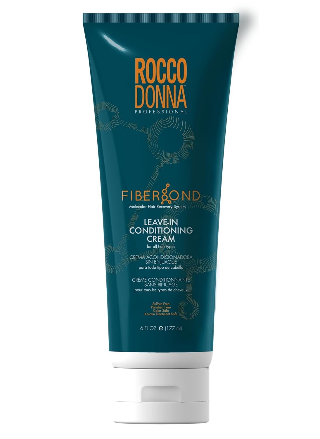 Rocco Donna - Rocco Donna Fiberbond Leavein Conditioning Cream  Molecular Hair Recovery System 6 oz - Image 1