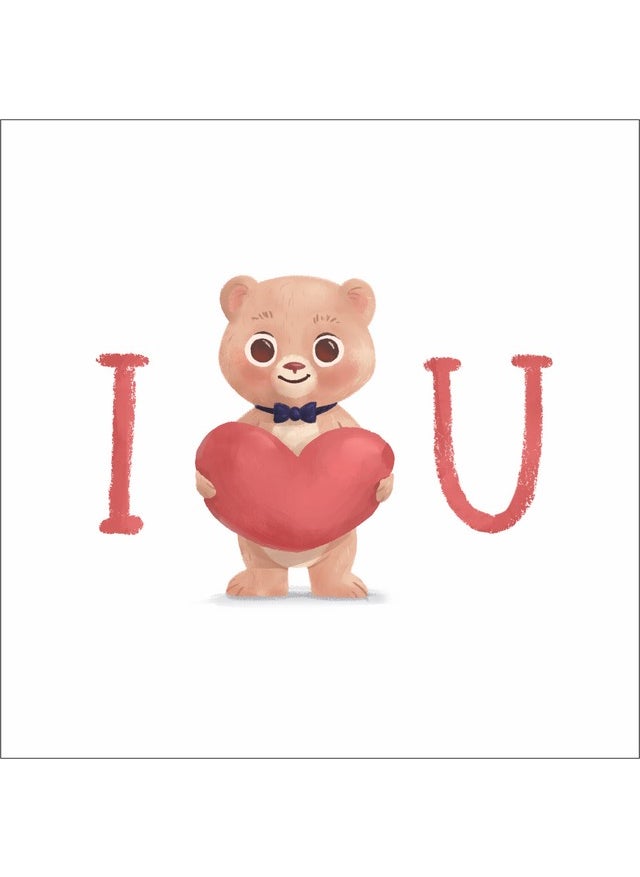 Reysa Tasarım - Reysa Design I Love You Teddy Bear Sticker Wall Sticker 40X20 cm - Image 1