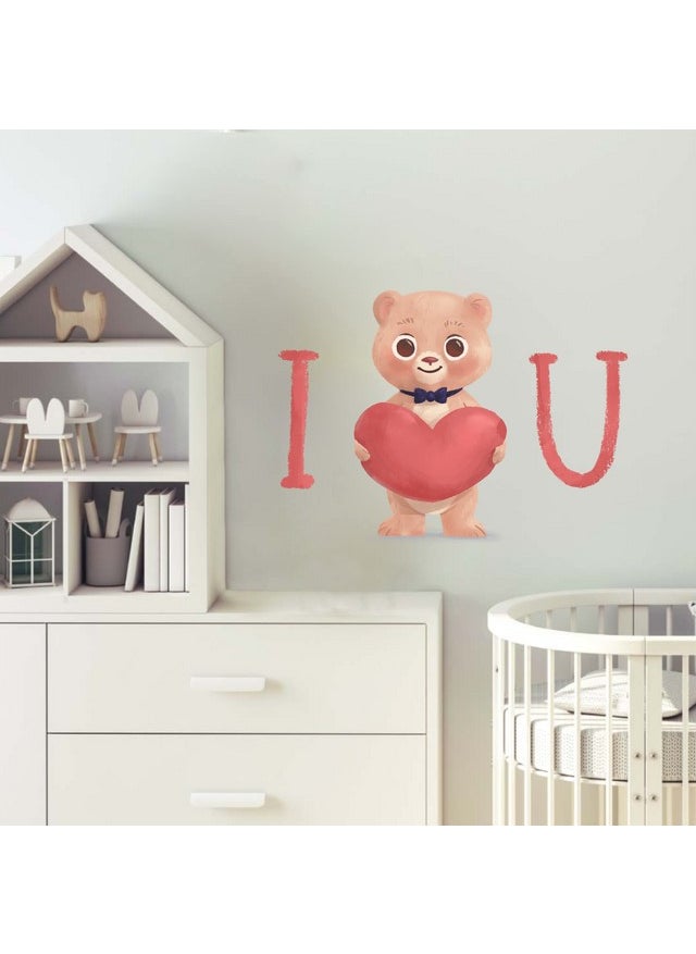 Reysa Tasarım - Reysa Design I Love You Teddy Bear Sticker Wall Sticker 40X20 cm - Image 1