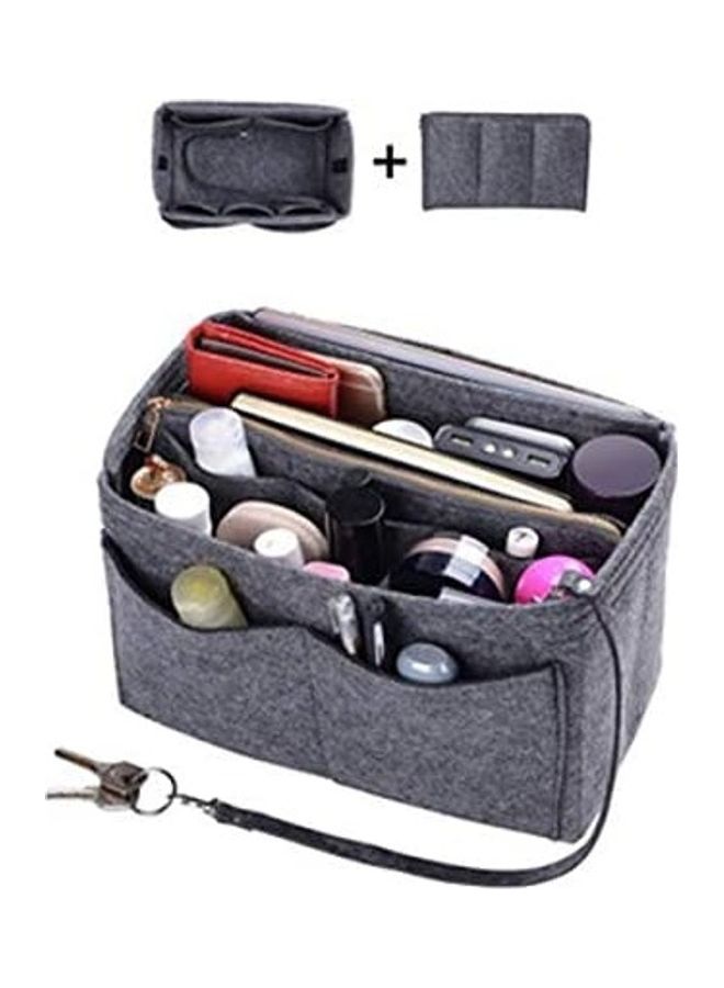 NIBEMINENT Felt Organizer Cosmetic Bag Grey - Image 2