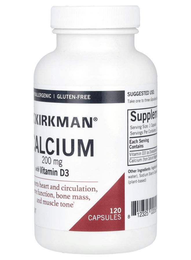 Kirkman Labs Calcium With Vitamin D3 120 Capsules - Image 2