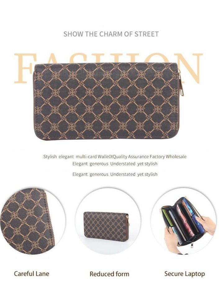 NIBEMINENT Large Size Wallet For Men And Women Classic Phone Purse Wristlets Clutch Bag Zip Pouch Handbag With Card Slots  - Image 4