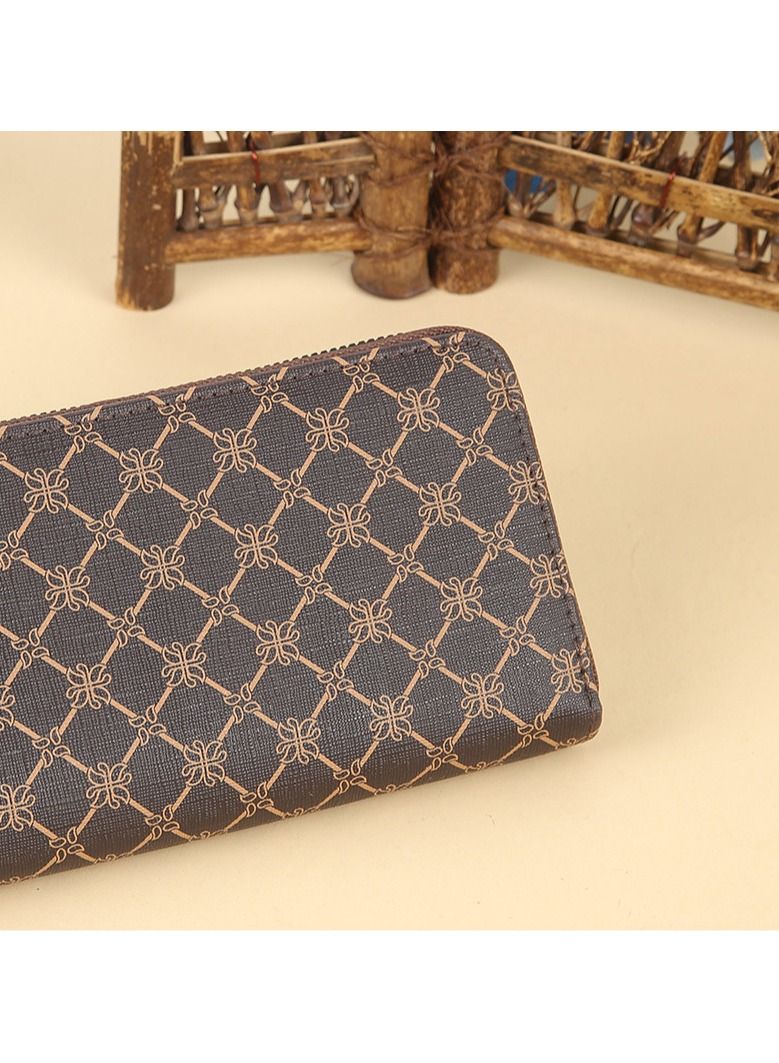 NIBEMINENT Large Size Wallet For Men And Women Classic Phone Purse Wristlets Clutch Bag Zip Pouch Handbag With Card Slots  - Image 5