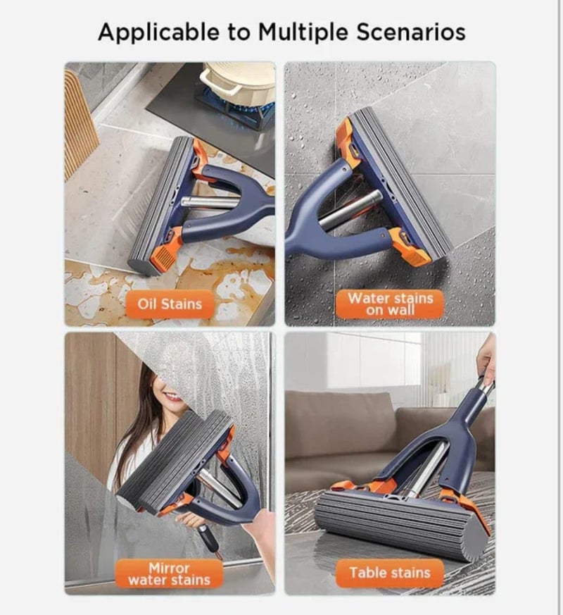 Cazuela Mini Mop for Kitchen With Sponge Portable Self Squeeze Strong Absorbent Magic Wiper Small Wet Dry Self Squeezing Sponge - Image 3