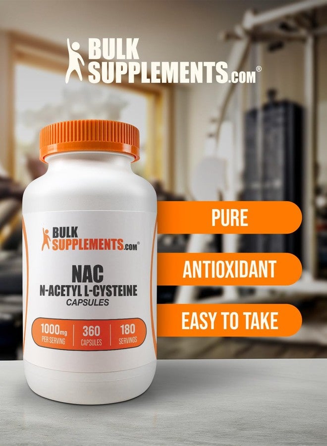 BulkSupplements.com N-Acetyl L-Cysteine 1000mg Capsules - N-Acetyl Cysteine 1000mg, NAC Supplement - NAC 1000mg, Gluten Free - 2 Capsules per Serving, 360 Capsules (Pack of 1) - Image 4