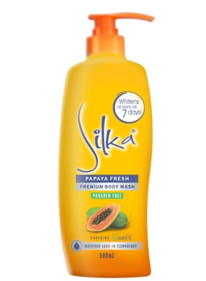 Silka Papaya Fresh Body Wash 500ml