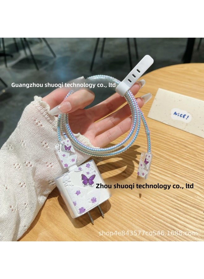 Generic - Applicable To Apple 20W Charger Data Cable Protective Cover IPhone13/14 Transparent TPU Cable Clip Protective Soft Case-Specifications:Figure 10 (5-piece Package) - Image 1