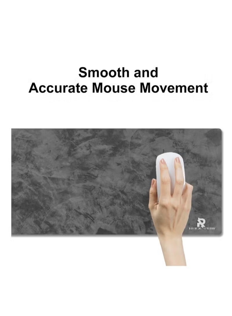 Rock Pow Large Desk Mouse Pad, Waterproof Gaming Mouse Pad,L=800X300X3mm,XL=900x400x3mm,XXL=1200X600X3mm, Gaming Mouse Pad, XXL Desk Mat, Non-Slip Desk Mat, XL Gaming Mouse Pad, Thick Rubber Desk Pad Mouse Pad, Suitable for Gaming, Office, and Home Use - Image 2