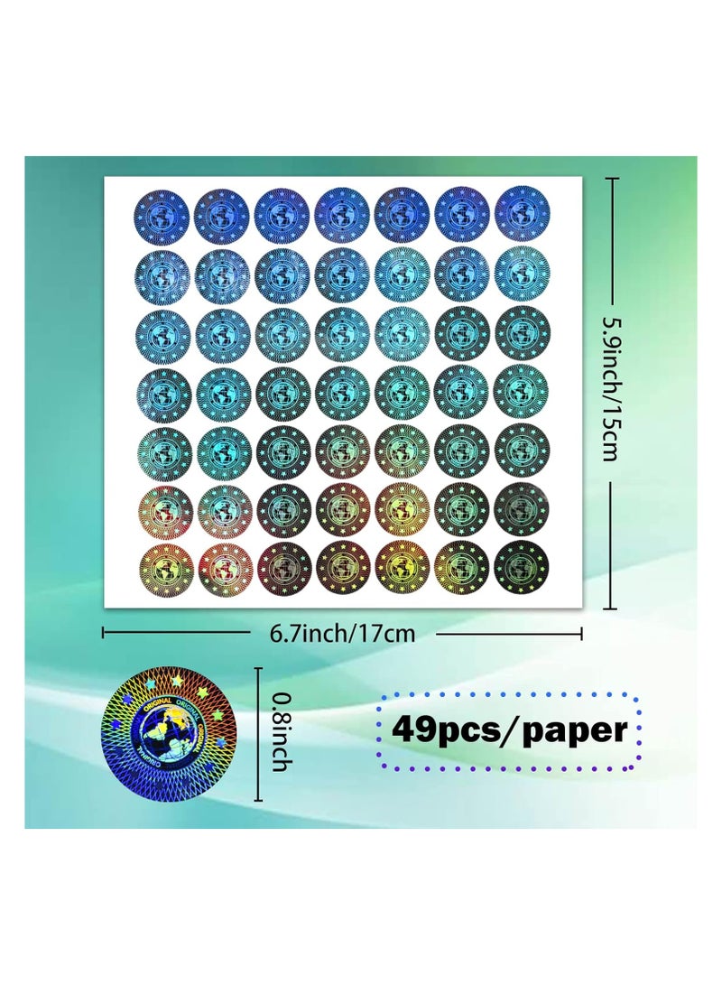 380 Hologram Tamper Proof Stickers Security Labels Warranty Void Stickers Tamper evident Seal Holographic Round Stickers 0.8inch,Silver  - Image 3