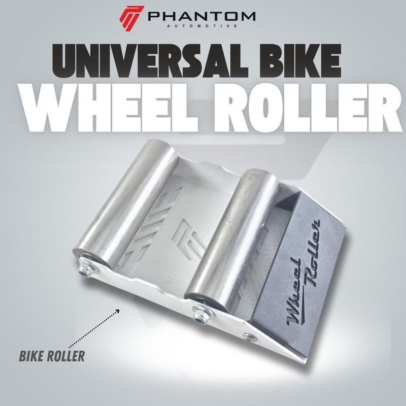 Phantom Heavy-Duty Wheel Roller Variation - Non-Slip Paddock Stand Universal For Bikes Up To 220kg – Quick & Easy Chain Maintenance Tool (White) - Image 2